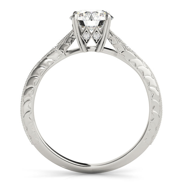 18K White Gold Vintage Diamond Engagement Ring