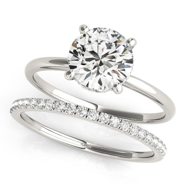 Platinum White 1 CT Diamond Engagement Ring