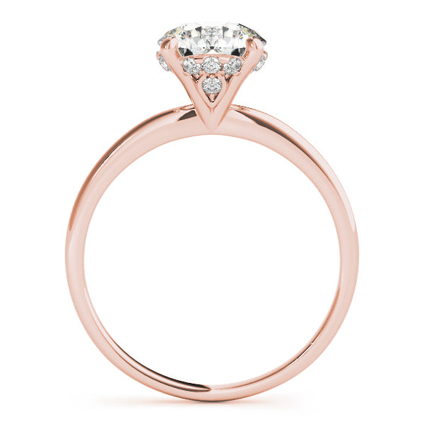 Rose Gold 1 CT Diamond Single Row Engagement Ring