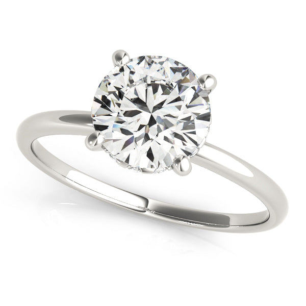 Platinum White 1 CT Diamond Engagement Ring
