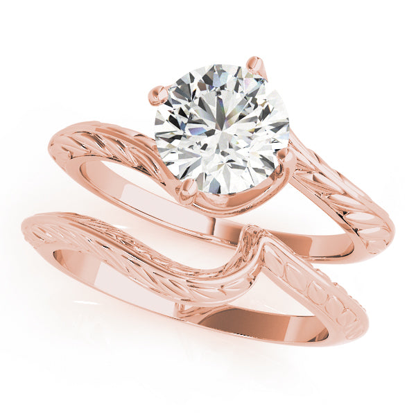 18K Rose Gold 1ct Round Diamond Solitaire Ring