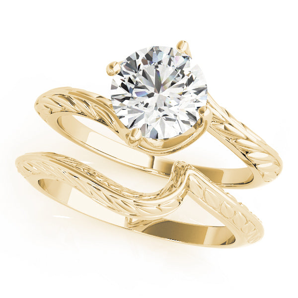18K Yellow Gold 1 CT Diamond Engagement Ring
