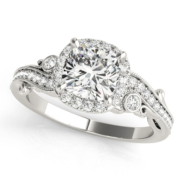 Platinum Cushion Diamond Engagement Ring 1.25ctw
