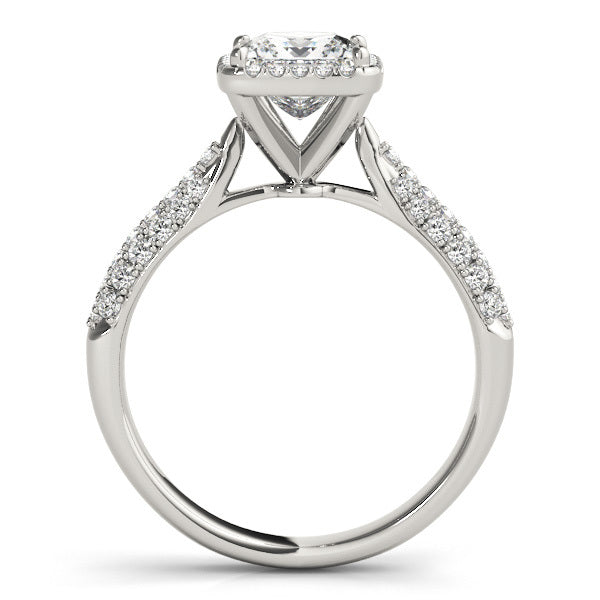 Platinum Diamond Halo Engagement Ring 5/8 CT