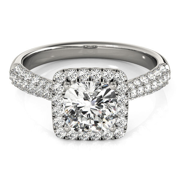 Platinum Cushion Diamond Engagement Ring 1.33ctw