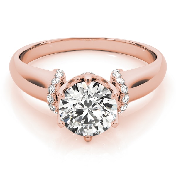 14K Rose Gold 5/8 ct tw Vintage Diamond Engagement Ring