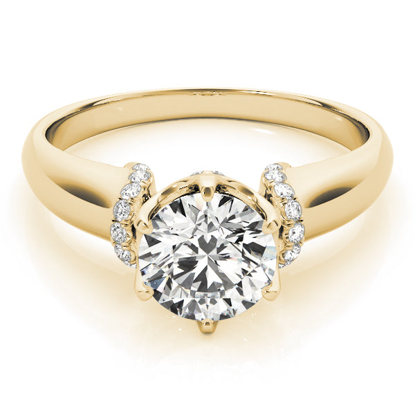 18K Yellow Gold Vintage Diamond Engagement Ring