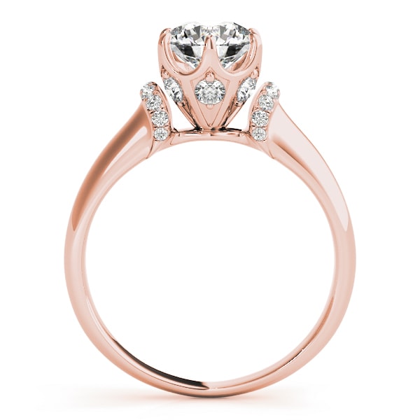 18K Rose Gold 5/8 ct tw Vintage Diamond Engagement Ring