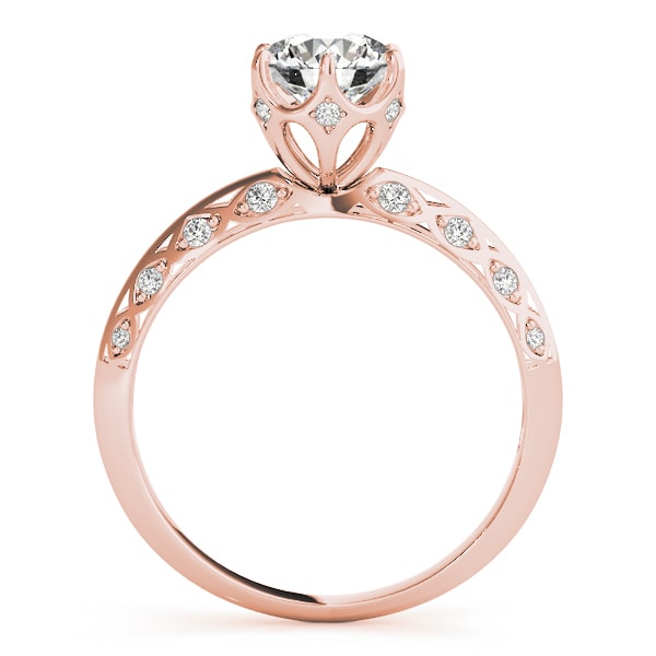 14K Rose Gold 1 ct tw Vintage Diamond Engagement Ring