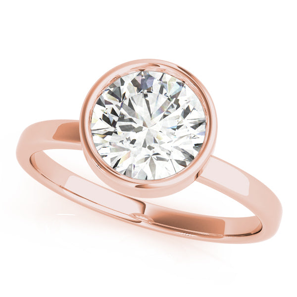 14K Rose Gold 1ct Round Diamond Engagement Ring