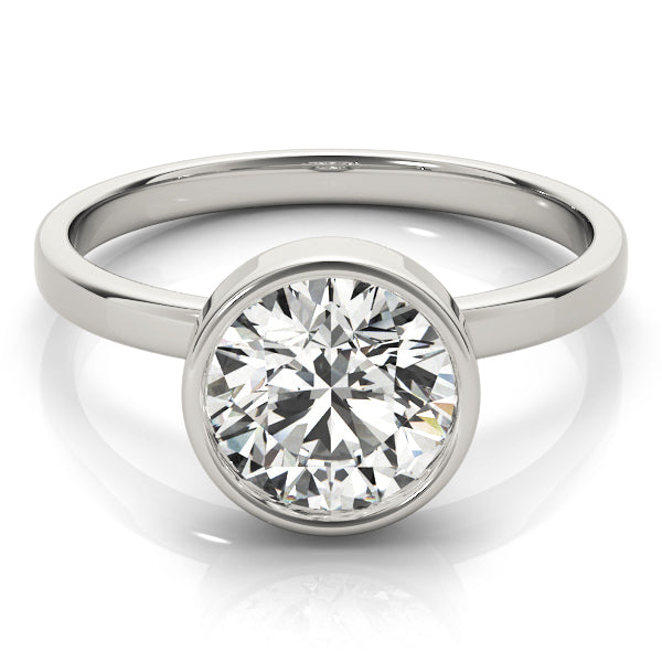 Platinum 1 CT Round Diamond Solitaire Engagement Ring