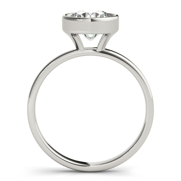 Platinum 1 CT Round Diamond Solitaire Engagement Ring
