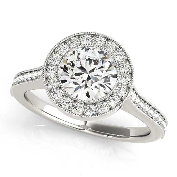 18K White Gold 1.33ctw Round Diamond Engagement Ring