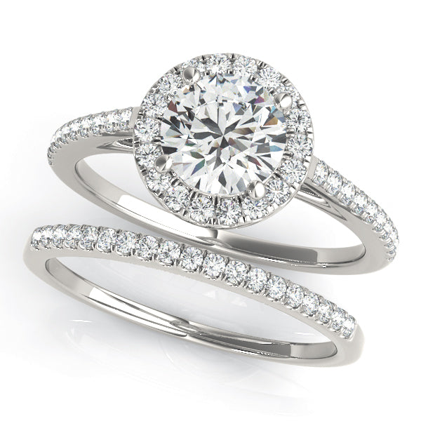 18K White Gold 1.33ctw Round Diamond Engagement Ring