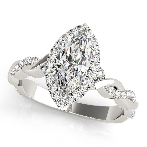 Platinum Marquise Diamond Engagement Ring 1.33ctw