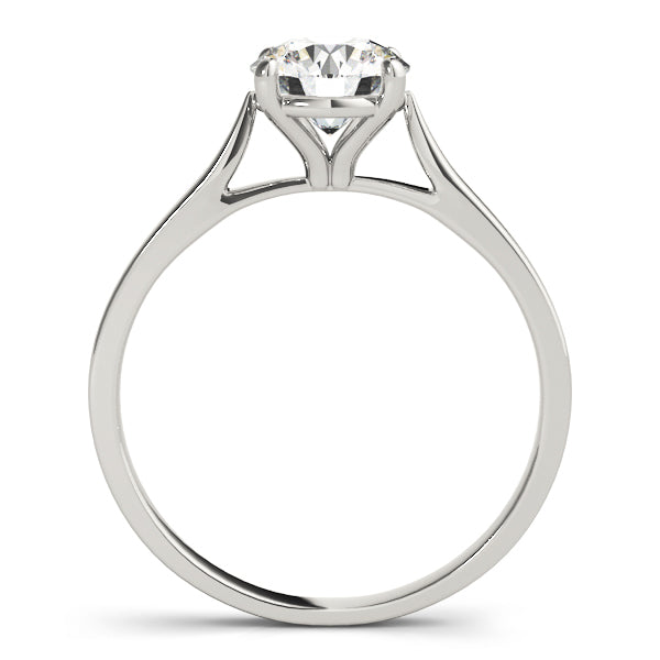 14K White Gold 1 CT Round Diamond Engagement Ring