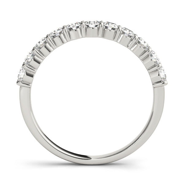 Platinum White Diamond Wedding Ring with 0.11 ctw