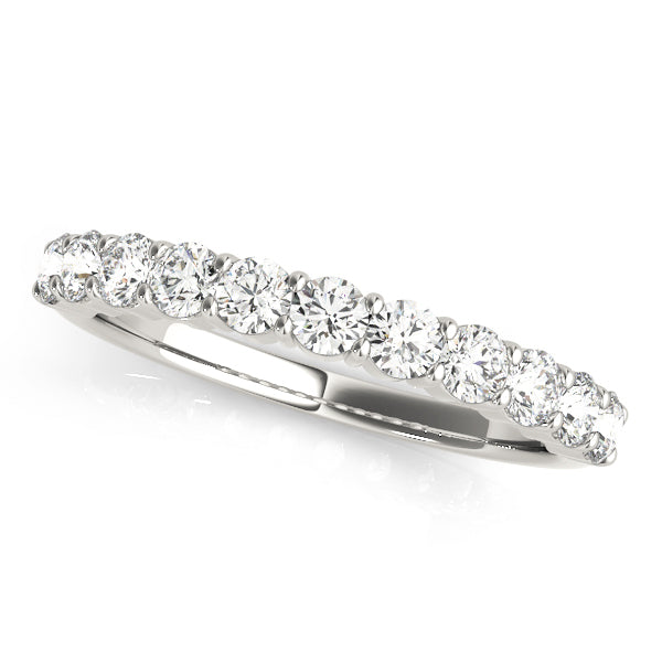 18K White Gold 0.11ctw Diamond Wedding Band
