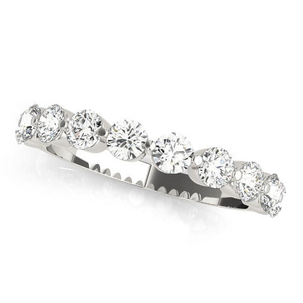 18K White Gold 1/4 ct Diamond Wedding Band