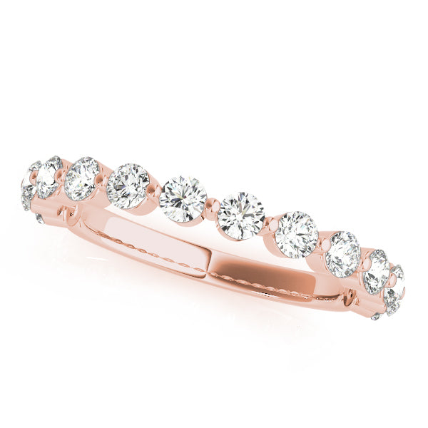 18K Rose Gold Diamond Multi-Stone Wedding Ring