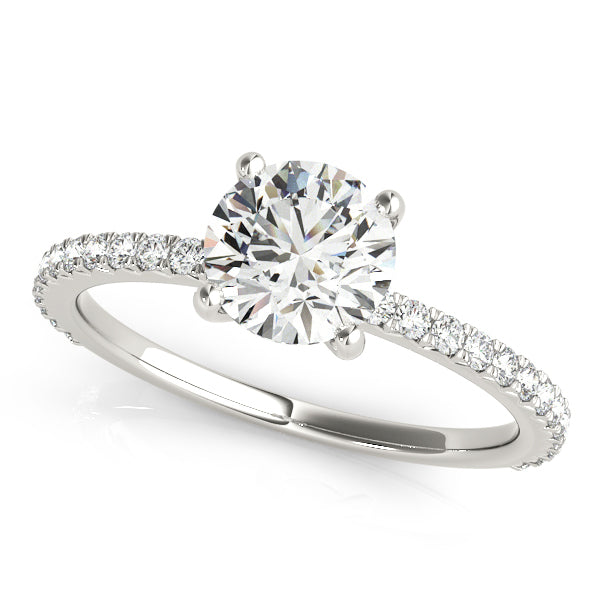Platinum 1.25 CT Diamond Single Row Engagement Ring