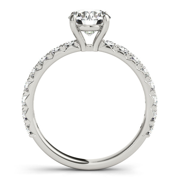 Single Row Diamond Engagement Ring