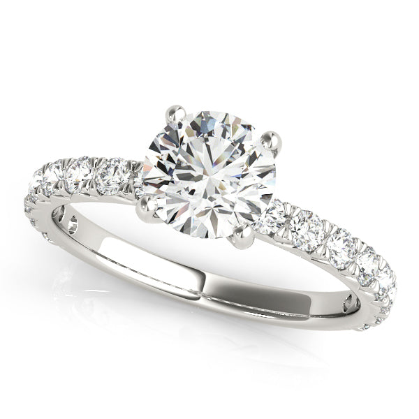 Platinum 1.5 ctw Round Diamond Engagement Ring