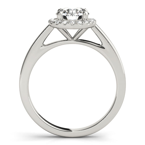 18K White Gold 1 ct Diamond Halo Engagement Ring