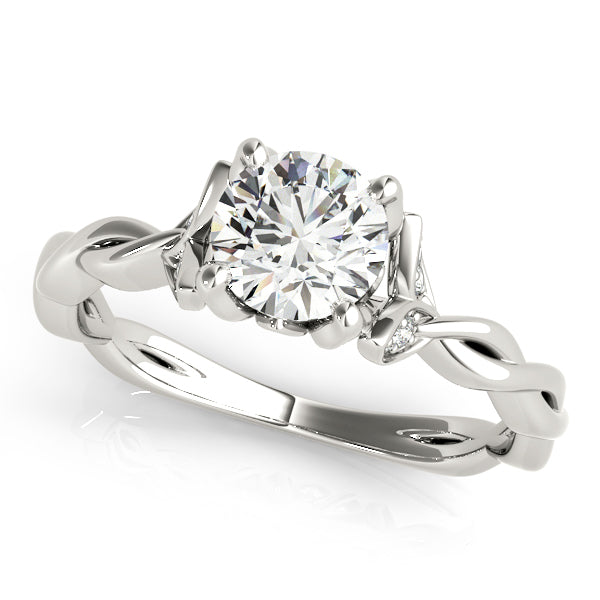 14K White Gold 0.75 ct Round Diamond Solitaire Ring