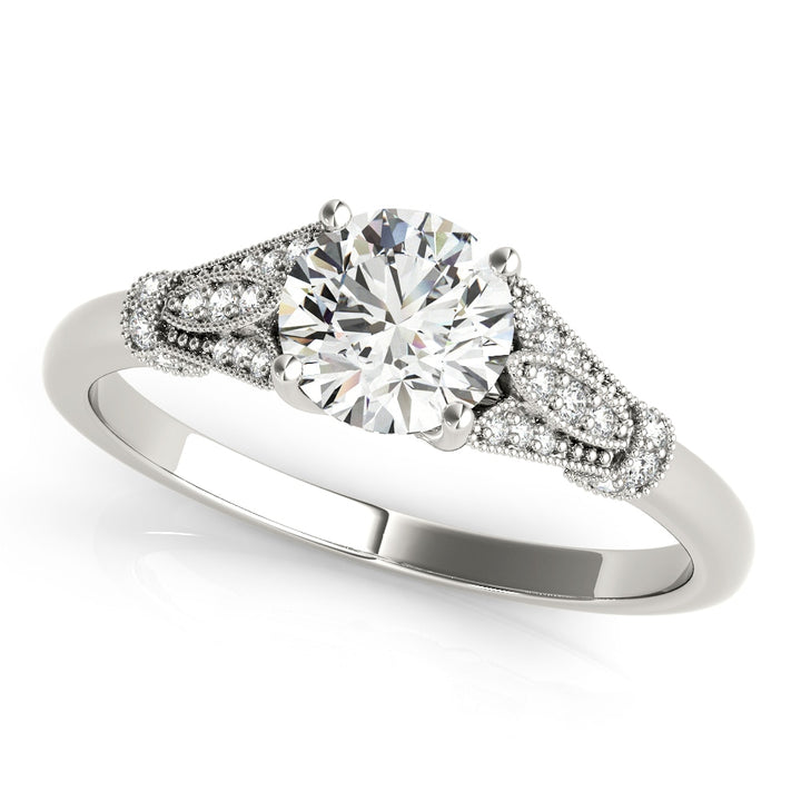 18K White Gold 1 5/8 ct tw Vintage Diamond Engagement Ring
