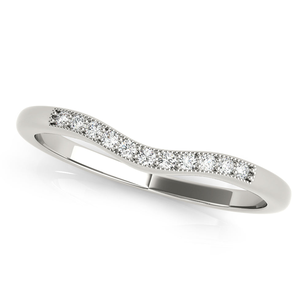 18K White Gold Diamond Wedding Ring