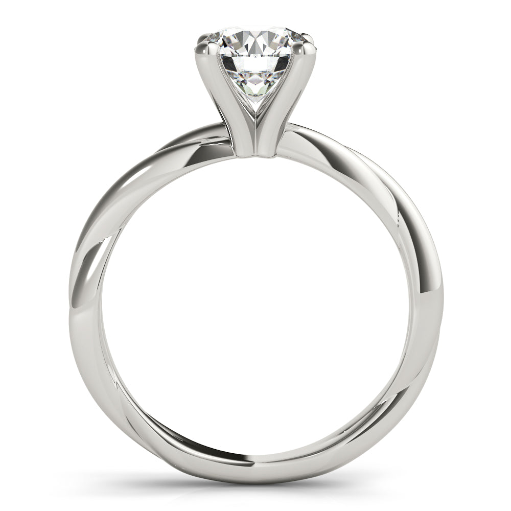 14K White Gold 1 CT Round Diamond Ring