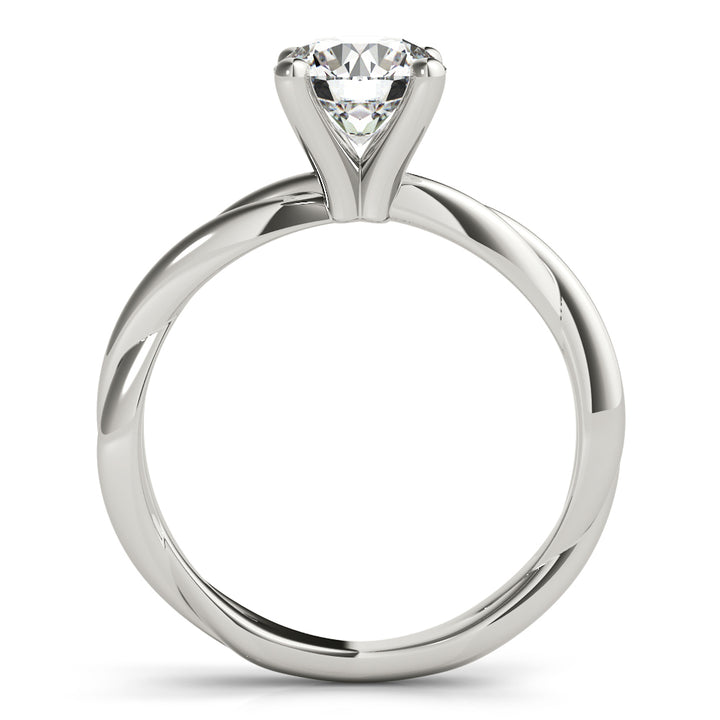 14K White Gold 1 CT Round Diamond Ring