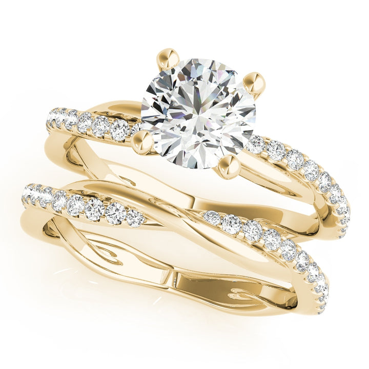 TWISTED DIA SHANK ENGAGEMENT RING