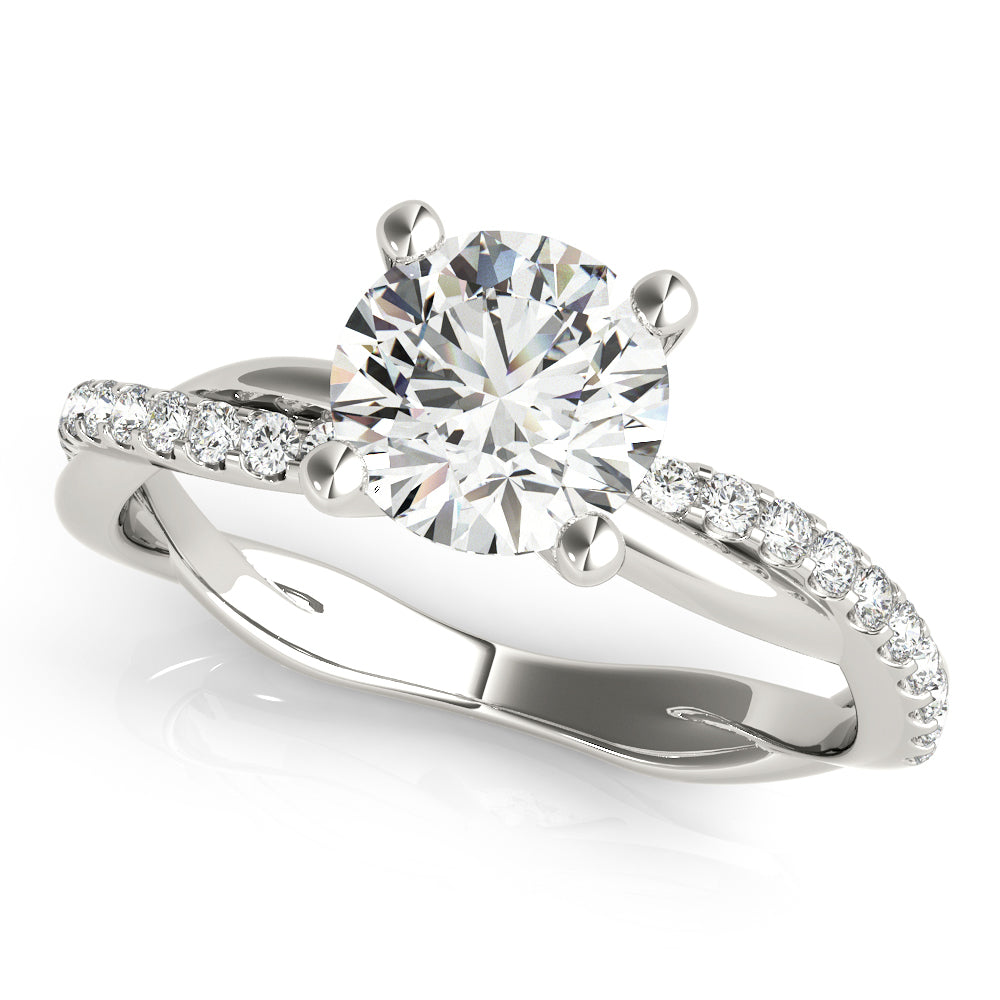 Platinum 1.16 ctw Round Diamond Engagement Ring