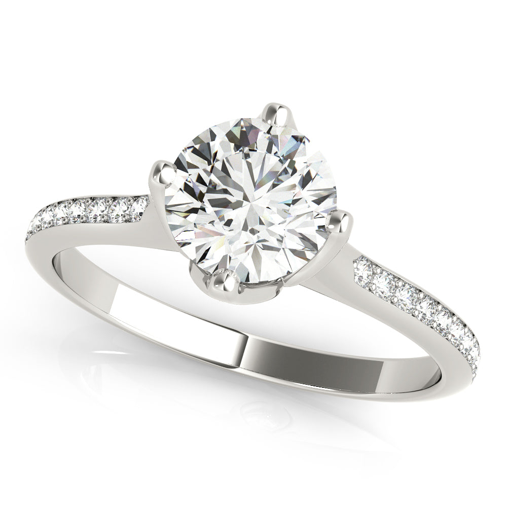 14K White Gold 1 ct Diamond Engagement Ring