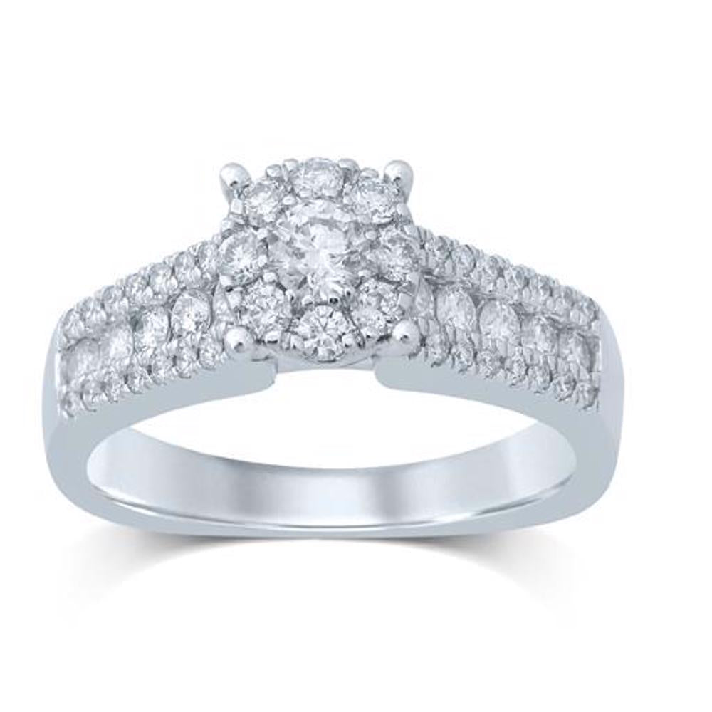 Brilliant 14k White Gold Lab Diamond Fashion Ring (0.78 CT)