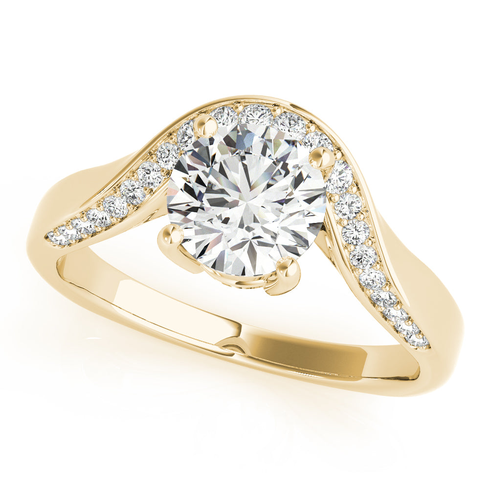 18K Yellow Gold 0.5 ct Diamond Engagement Ring