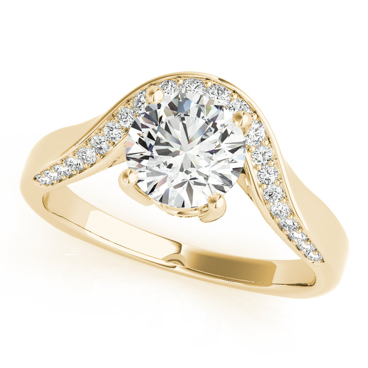 18K Yellow Gold 0.5 ct Diamond Engagement Ring