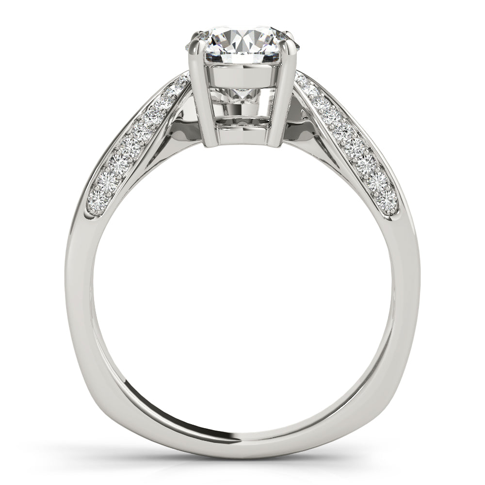 14K White Gold Diamond Engagement Ring - 5/8 ct