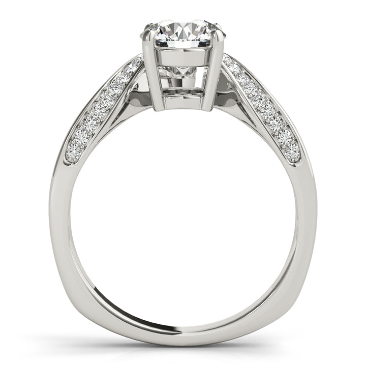 14K White Gold Diamond Engagement Ring - 5/8 ct