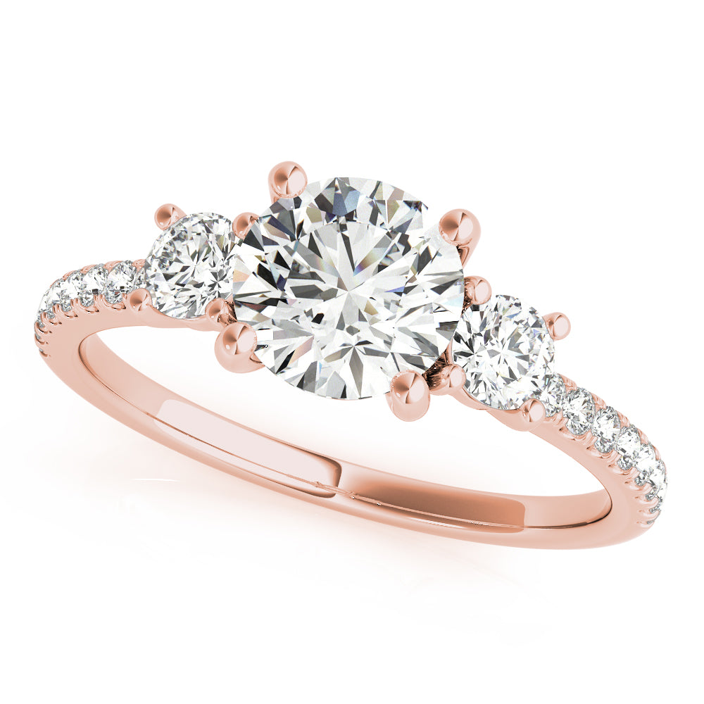18K Rose Gold 1.38ctw Diamond Engagement Ring
