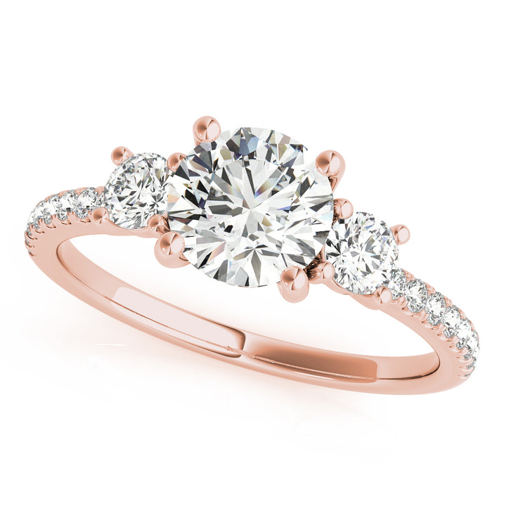 18K Rose Gold 1.38ctw Diamond Engagement Ring
