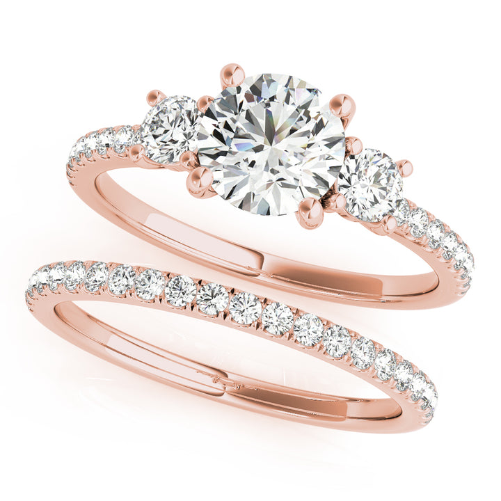 18K Rose Gold 1.38ctw Diamond Engagement Ring