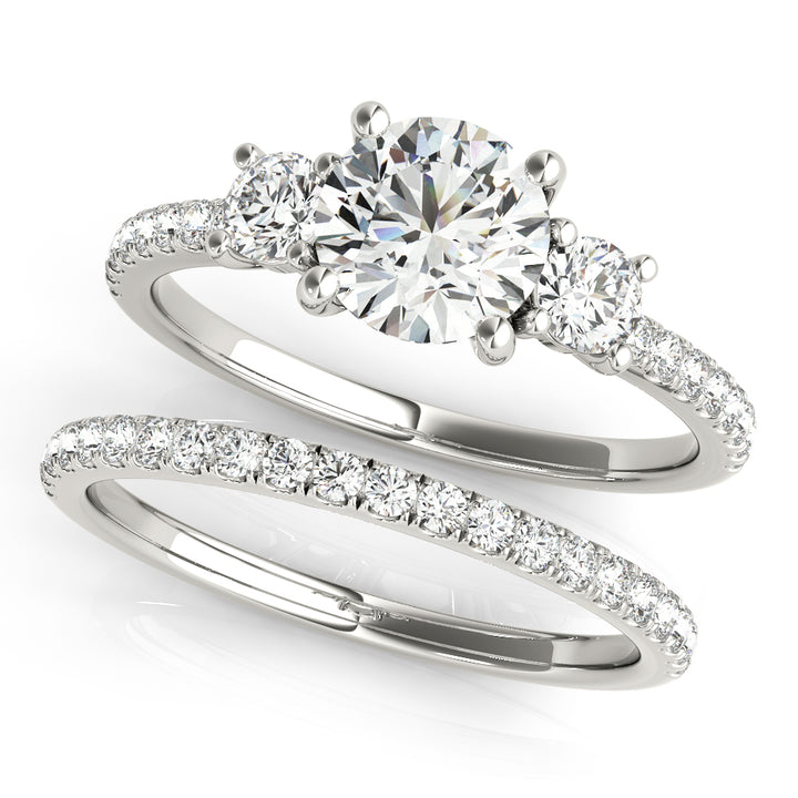 Platinum 1.24 ctw Round Diamond Engagement Ring