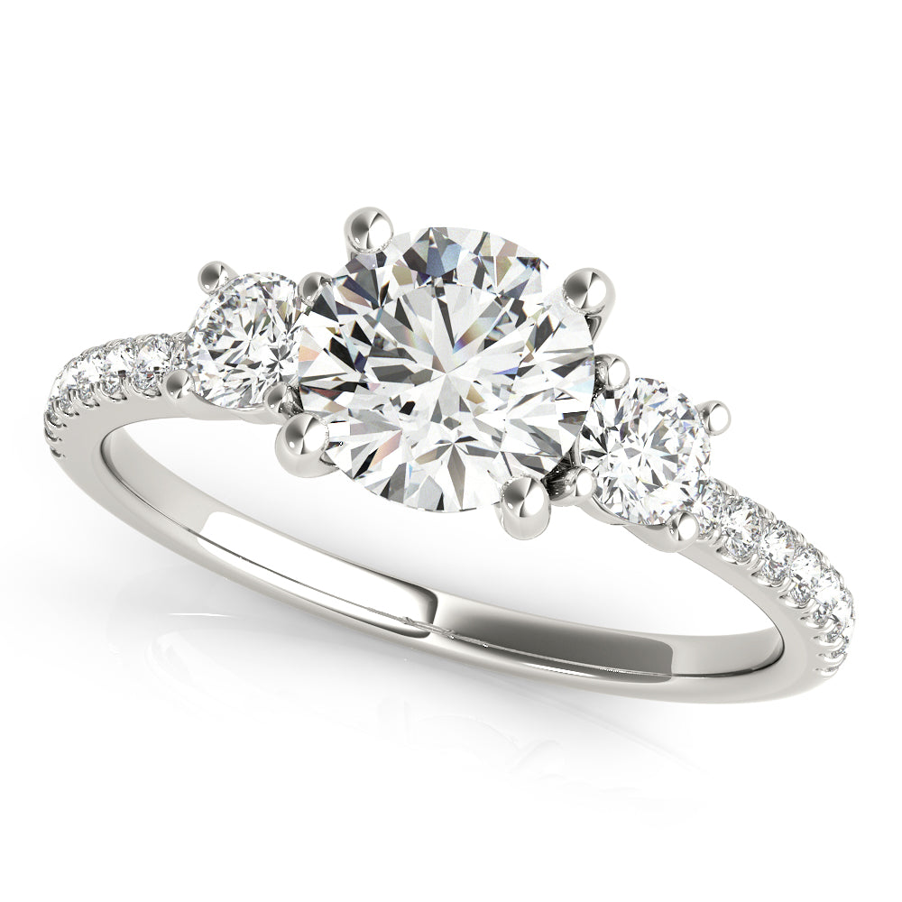 14K White Gold 1.24 ctw Diamond Engagement Ring