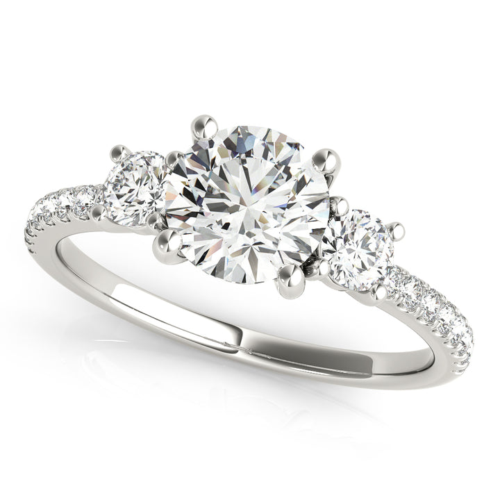 14K White Gold 1.24 ctw Diamond Engagement Ring