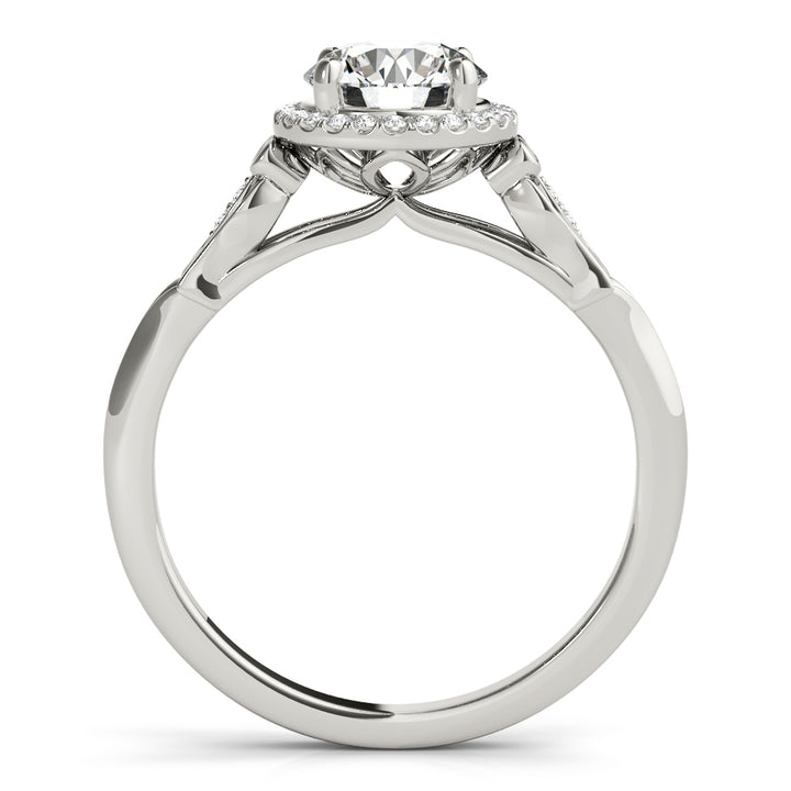 Round Diamond Halo Engagement Ring
