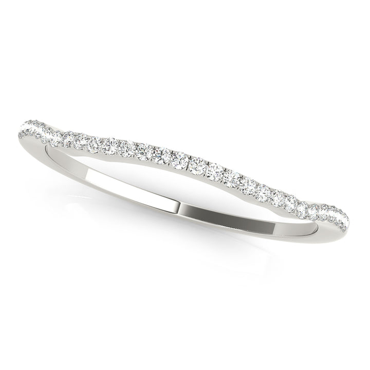 14K White Gold Round Diamond Wedding Ring
