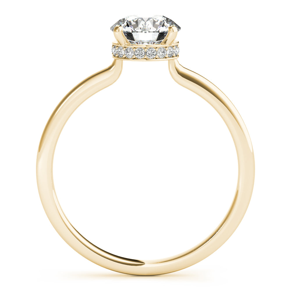 18K Yellow Gold 1 CT Diamond Engagement Ring